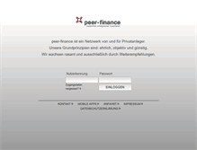 Tablet Screenshot of peer-finance.com